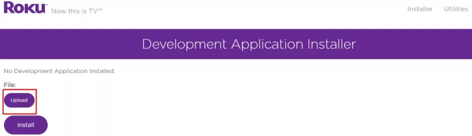 click on upload button