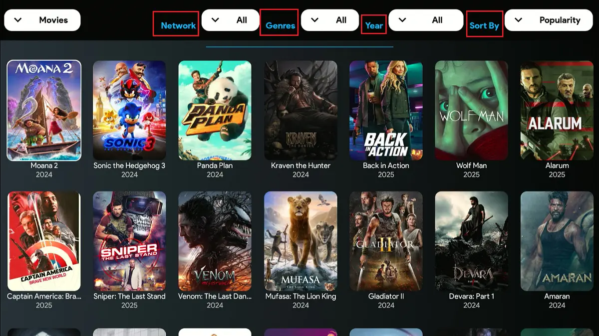 categories and filter
