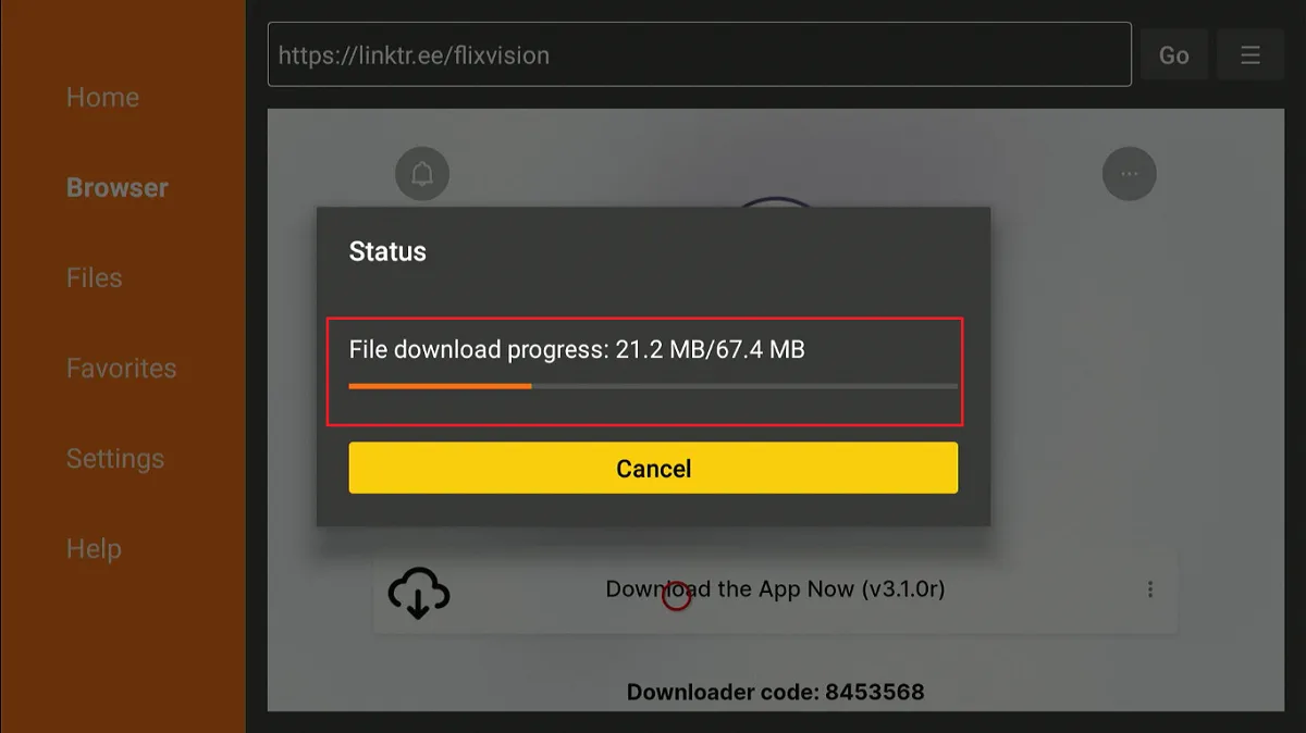 download progressing