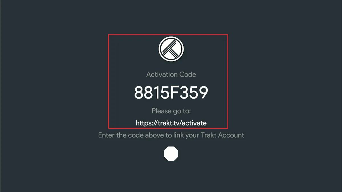 trakt activation code